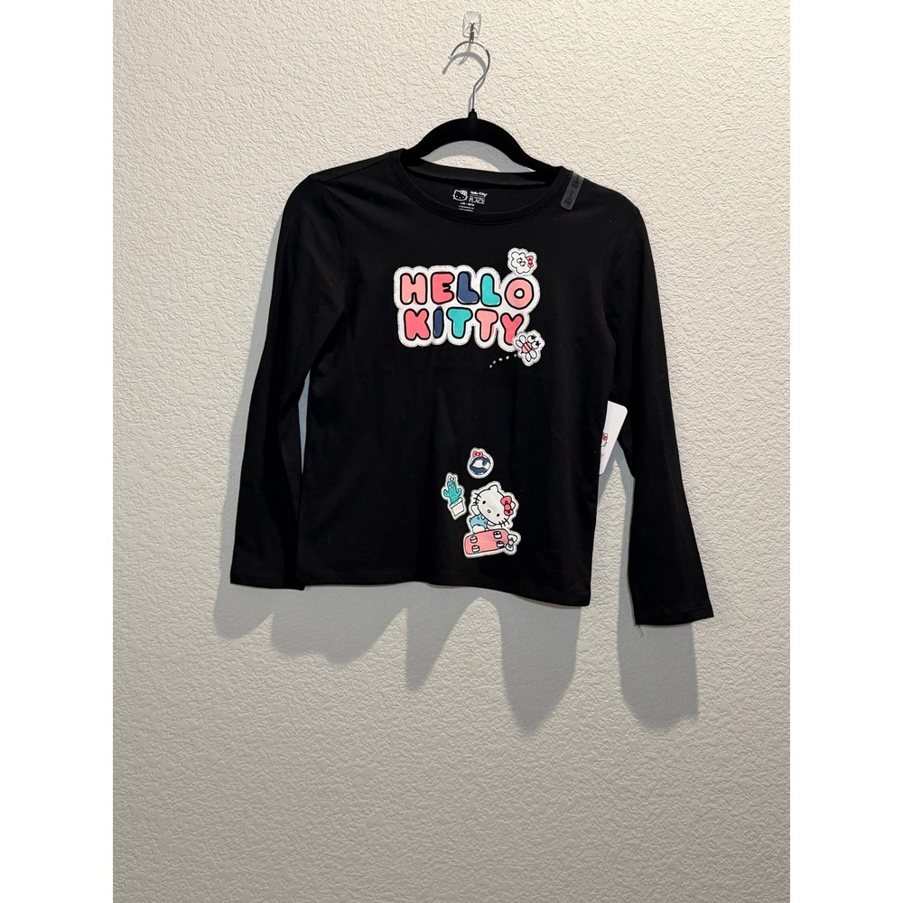 The Children's Place Kids Hello Kitty Graphic Long Sleeve Tee Black Size 10/12